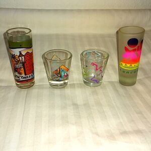 4pc Colorful Souvenir Shot Glass Set